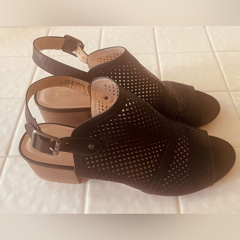 Black sandals never worn.